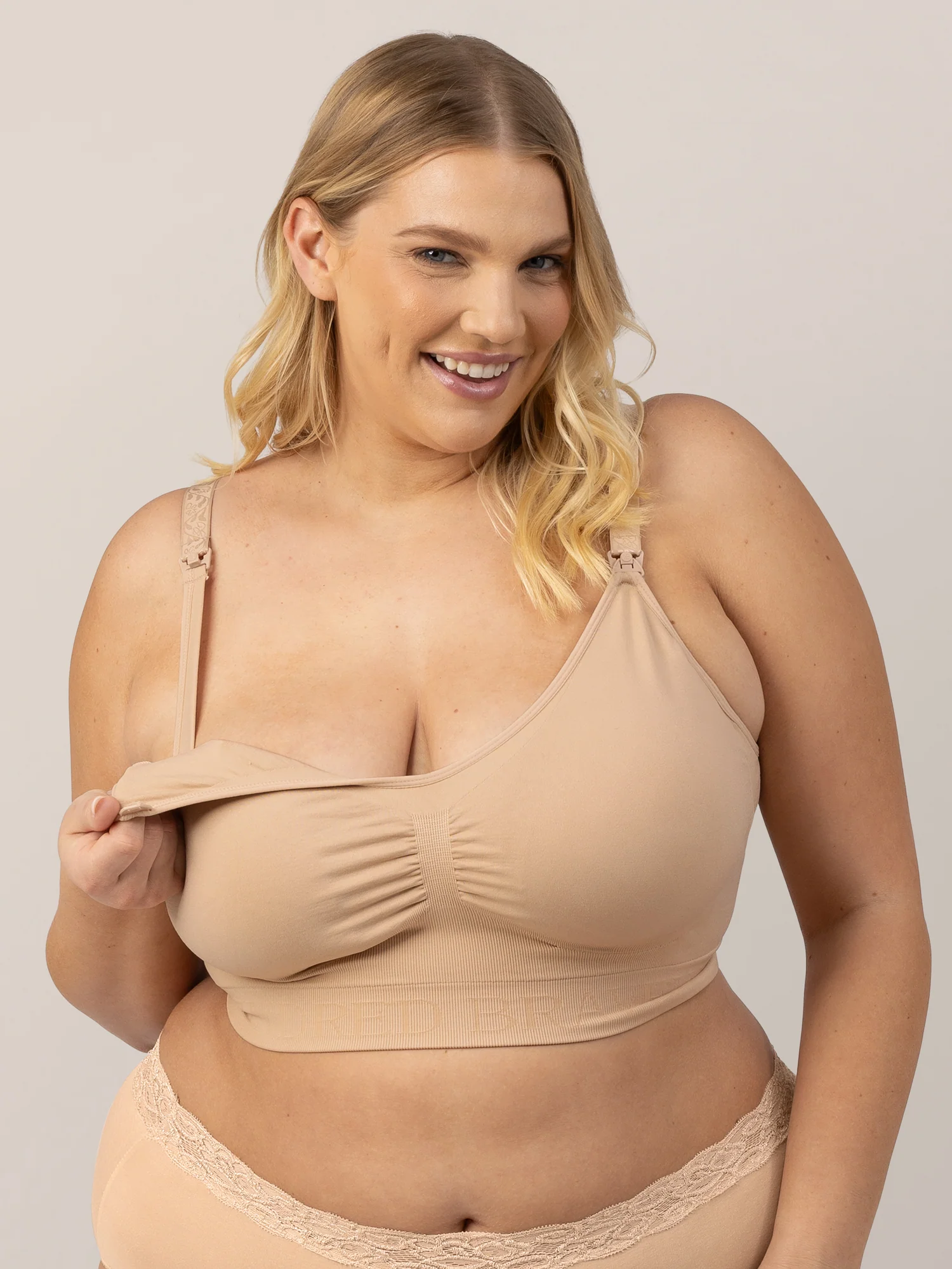 Simply Sublime® Nursing Bra in Beige with Wireless Support