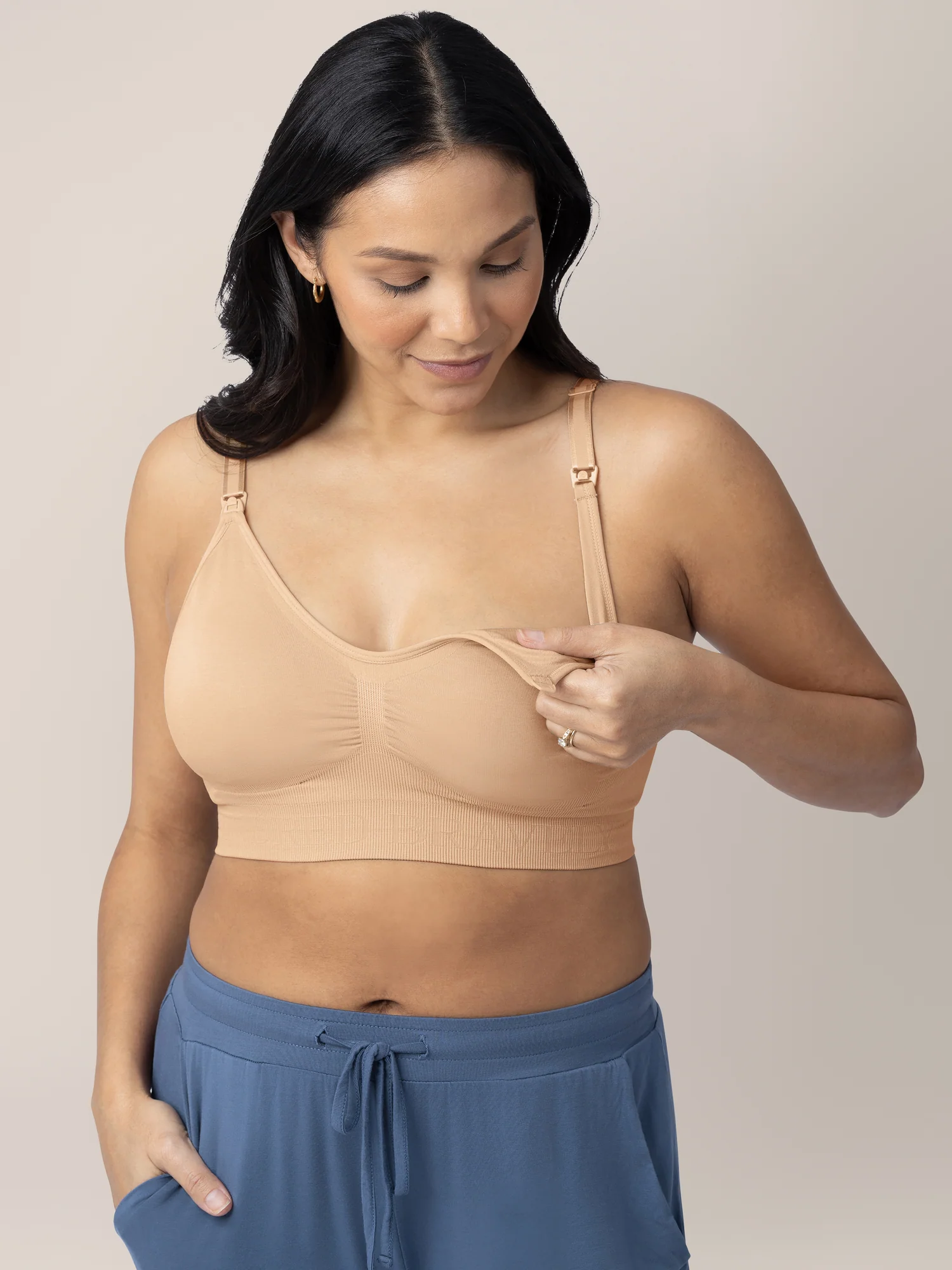 Simply Sublime® Nursing Bra in Beige with Wireless Support