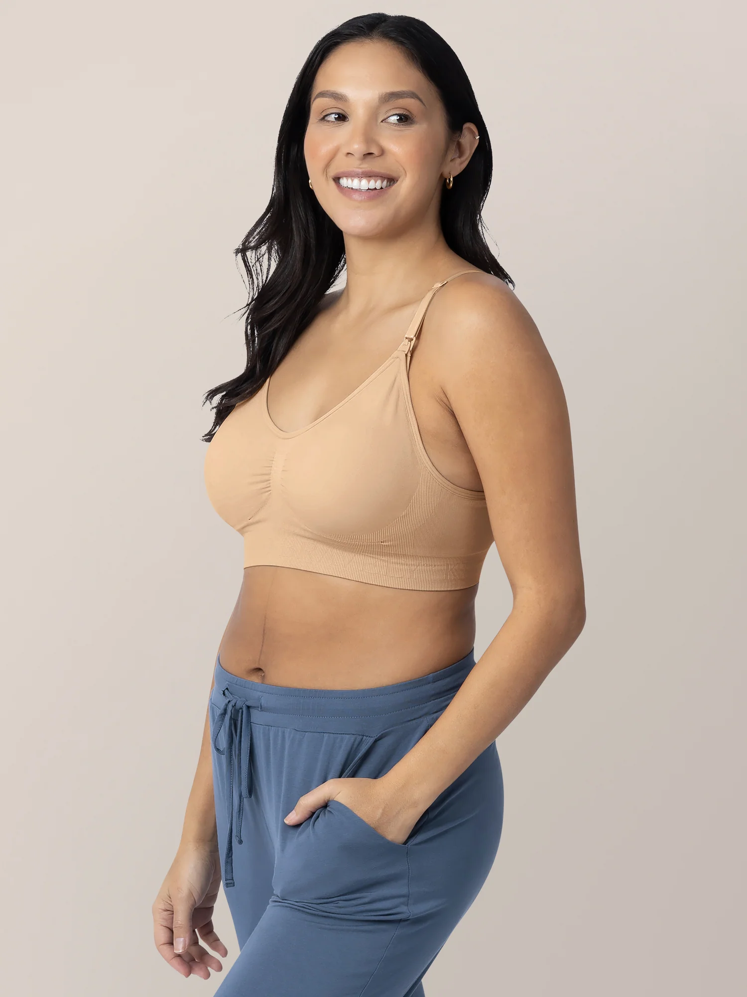 Simply Sublime® Nursing Bra in Beige with Wireless Support