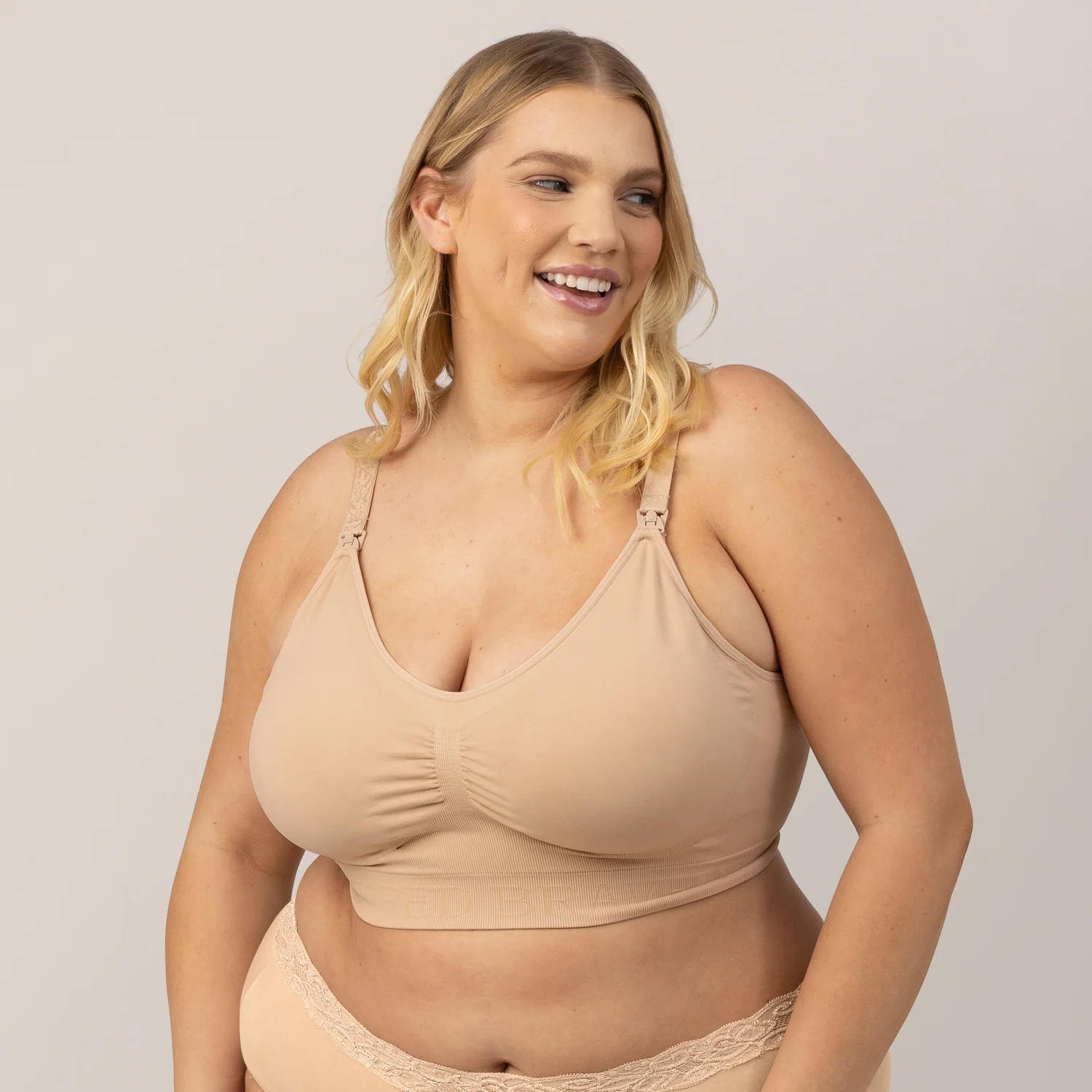 Simply Sublime® Nursing Bra in Beige with Wireless Support