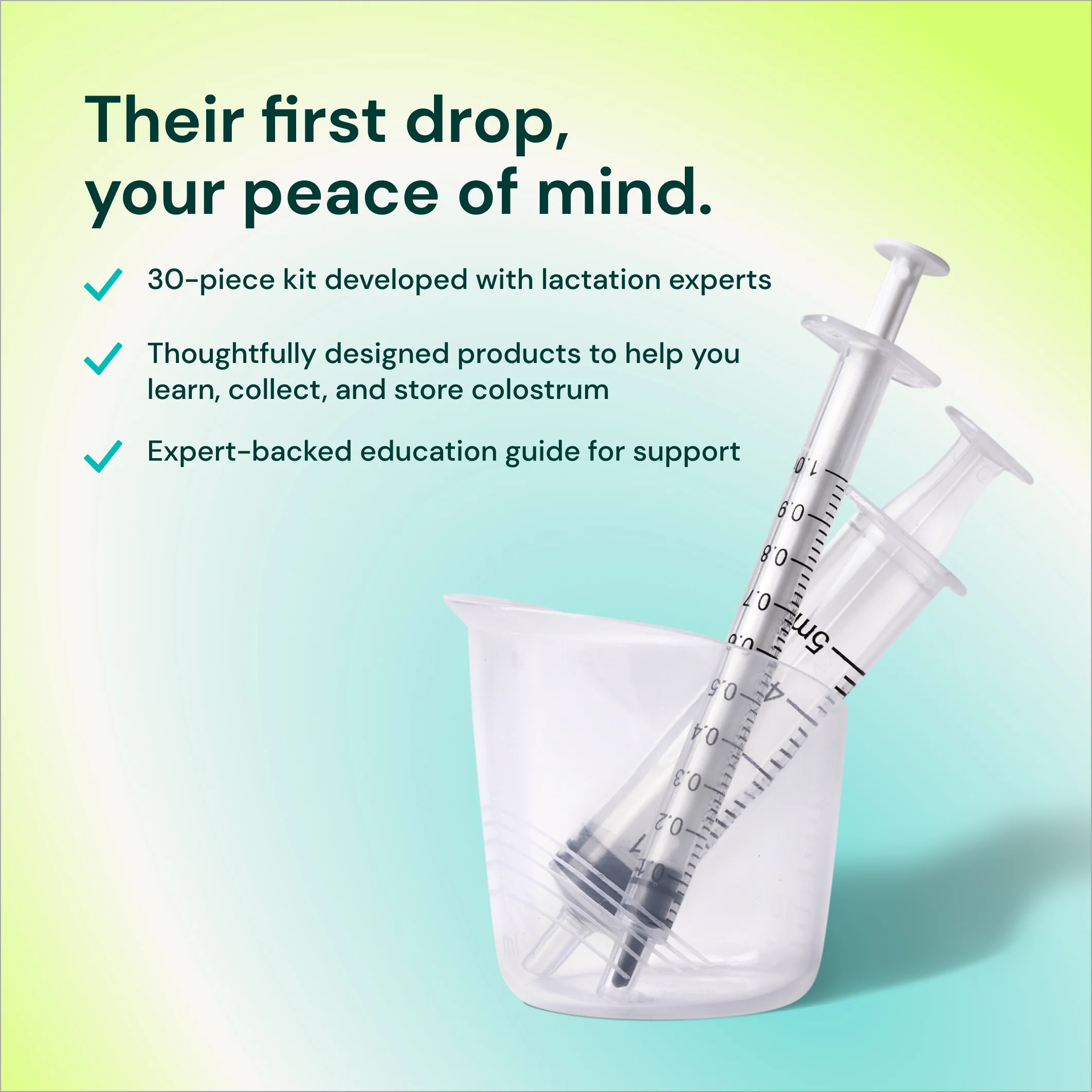 Colostrum Collection Kit for Expecting and Newly Postpartum Moms