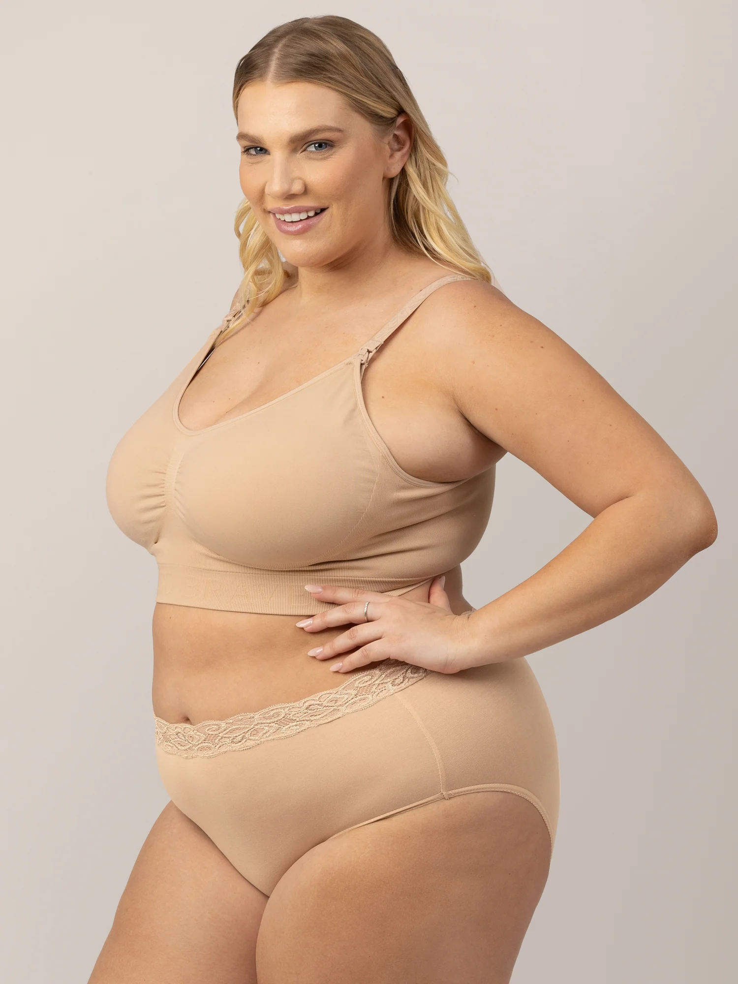 Simply Sublime® Nursing Bra in Beige with Wireless Support