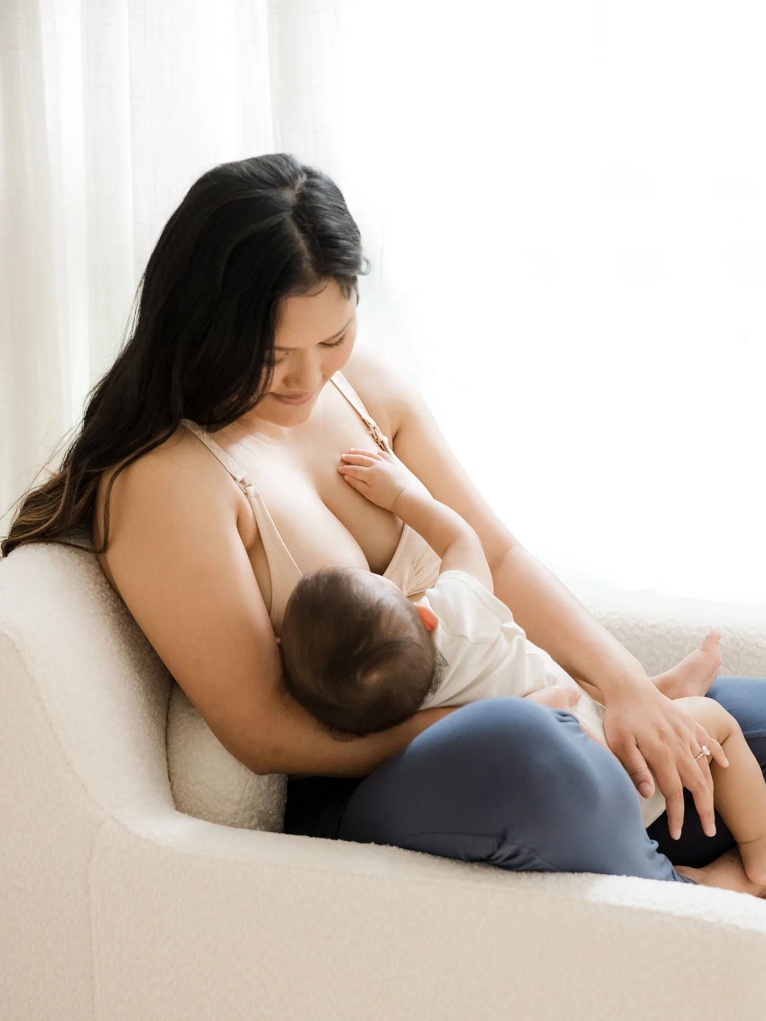 Simply Sublime® Nursing Bra in Beige with Wireless Support