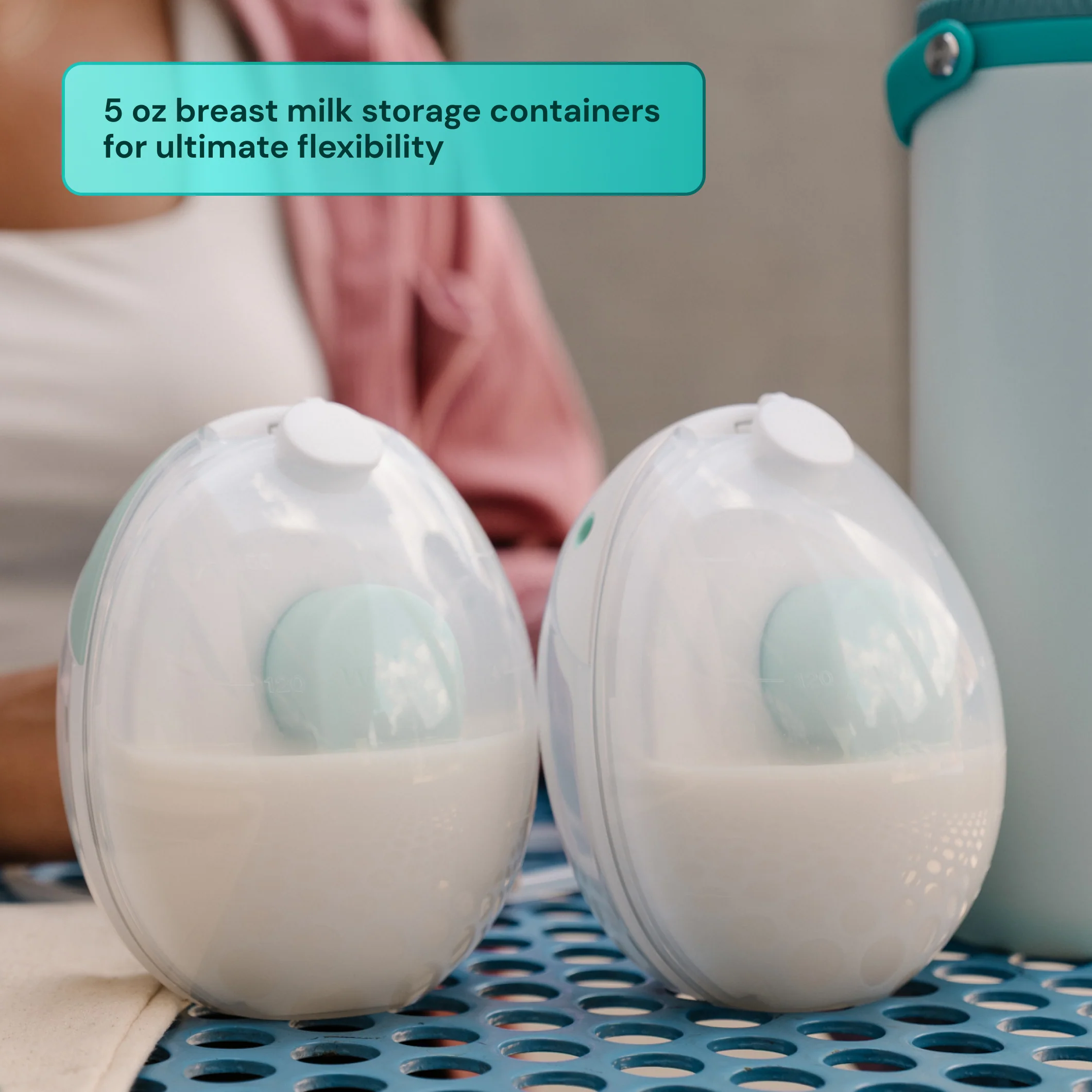 Extractor de leche wearable Willow Sync con dos copas y tubos ajustables