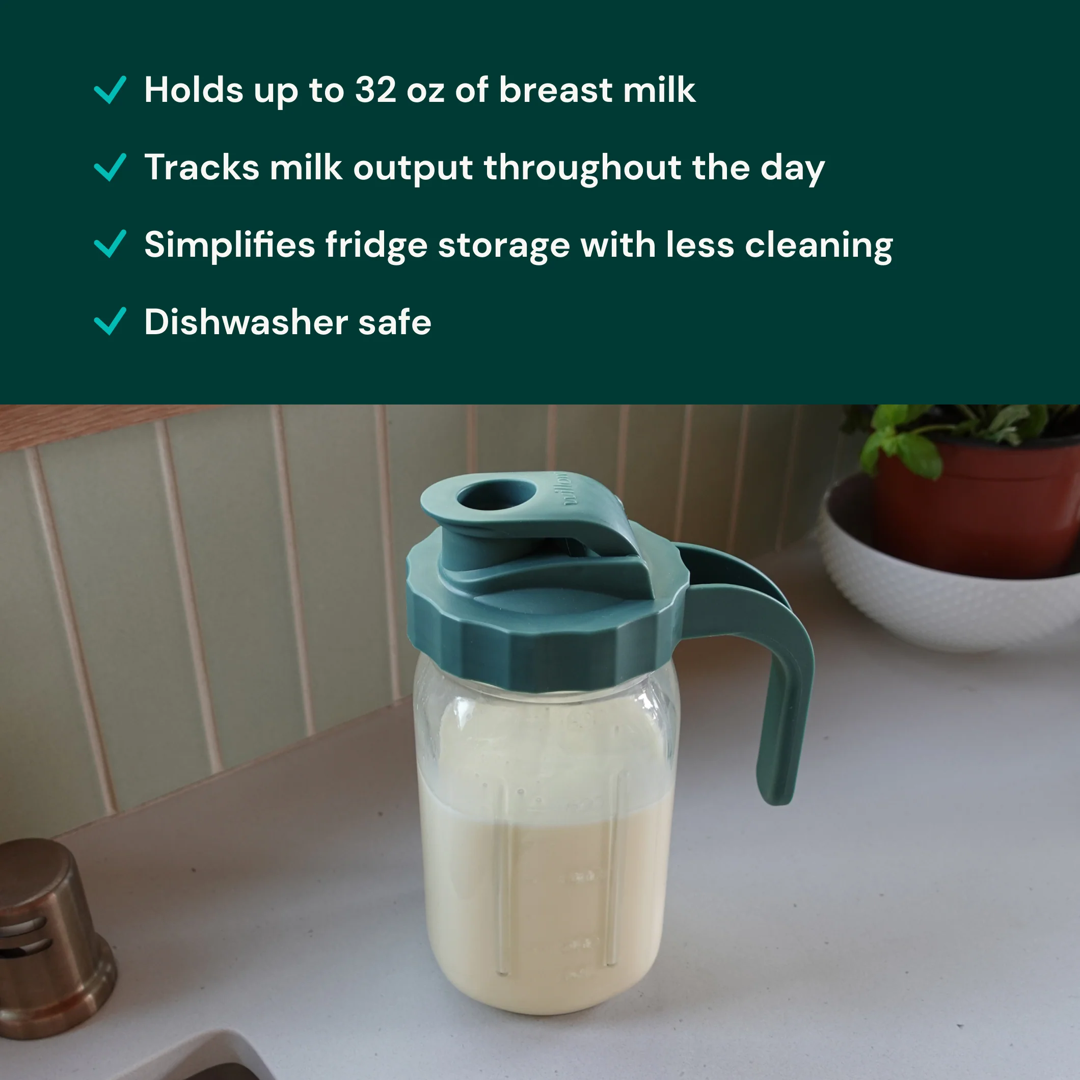 Glas-Muttermilchkrug (32 oz)