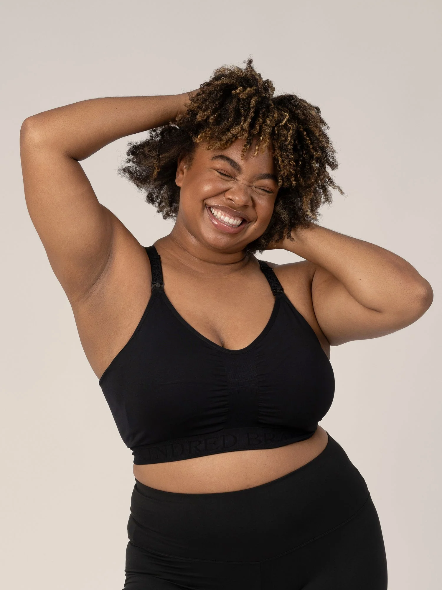 Sublime® Nursing Sports Bra in Black with Moisture-Wicking Fabric