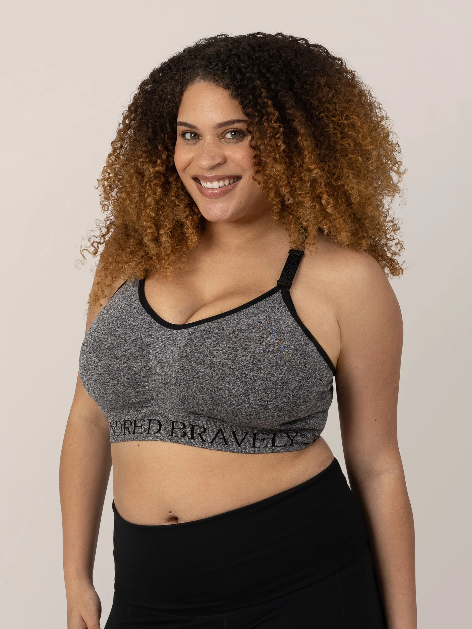 Sublime® Nursing Sports Bra in Heather Grey for Low-Impact Workouts