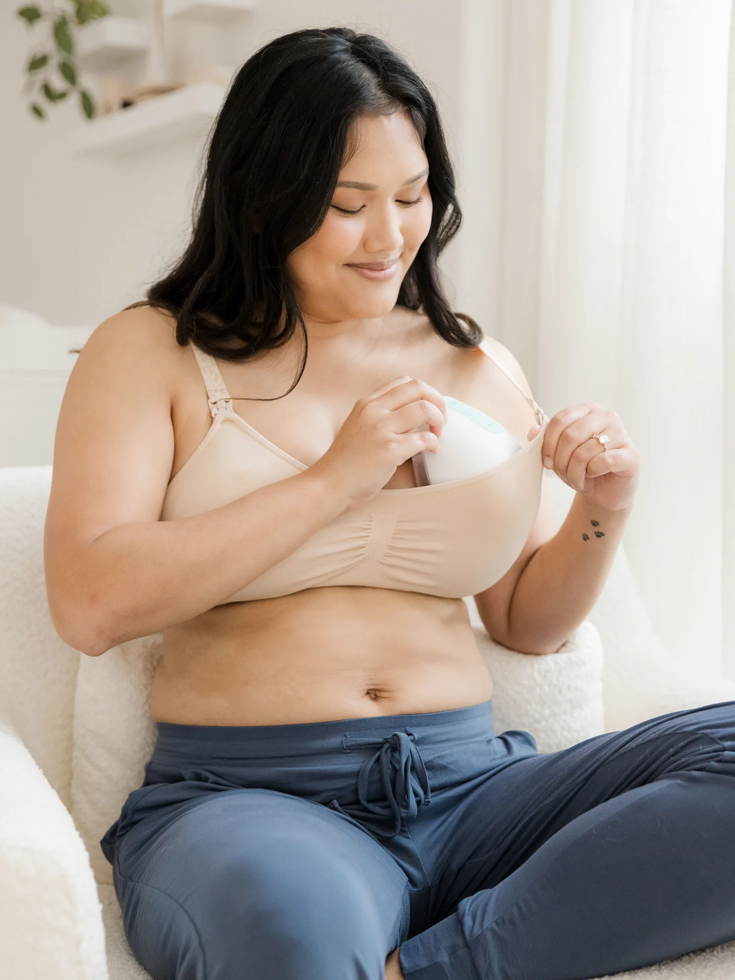 Simply Sublime® Nursing Bra in Beige with Wireless Support