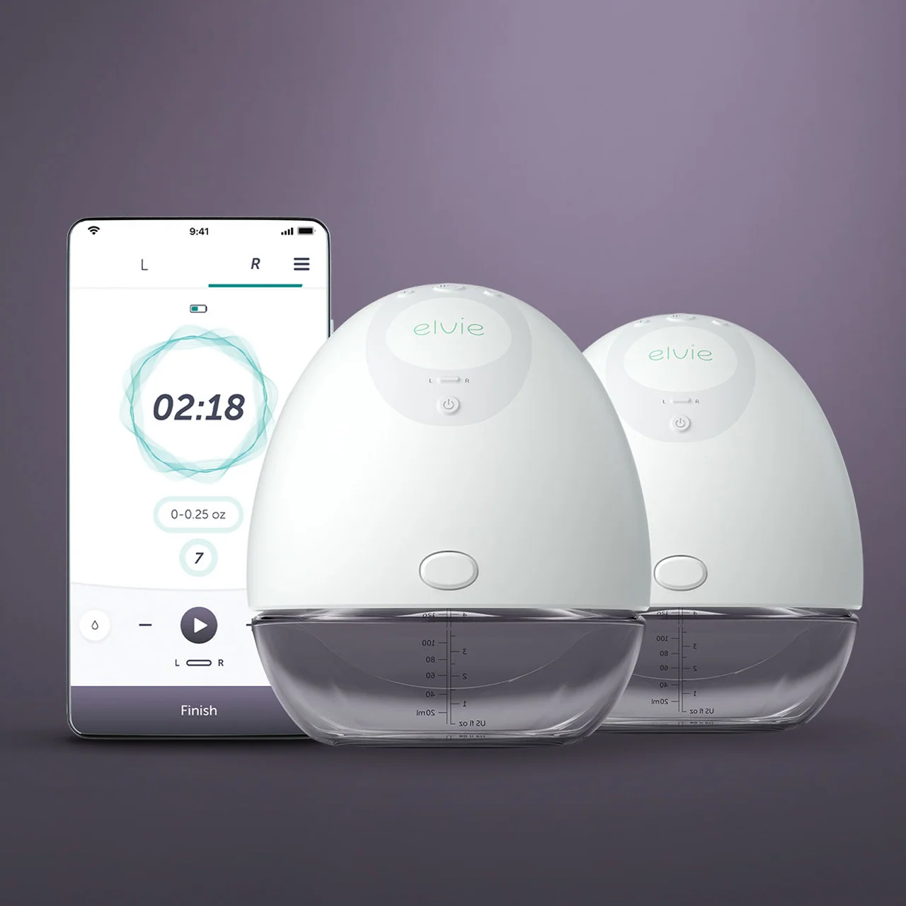 Elvie Pump Ultra-Quiet Wearable Electric Breast Pump with App Control
